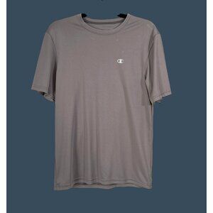 Champion Gray Short Sleeve Athletic T-Shirt S Polyester